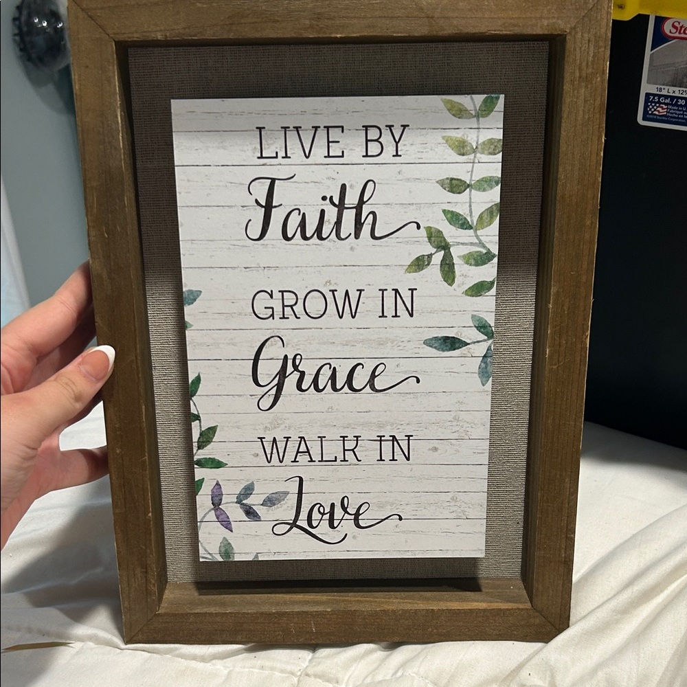 Inspirational Framed Wall Art with Wooden Frame